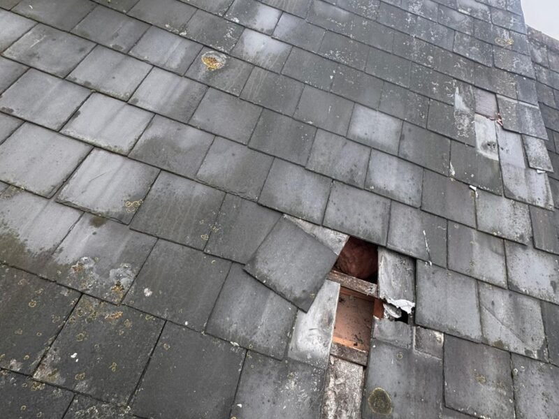 Storm damage roof repair