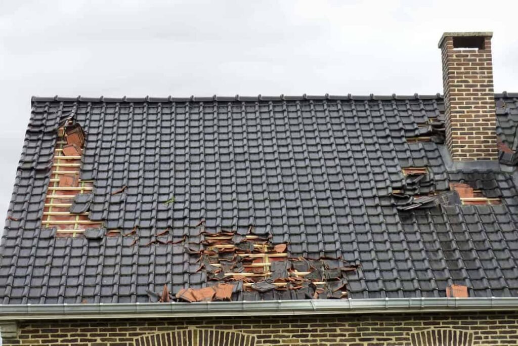 Urgent roof repair work