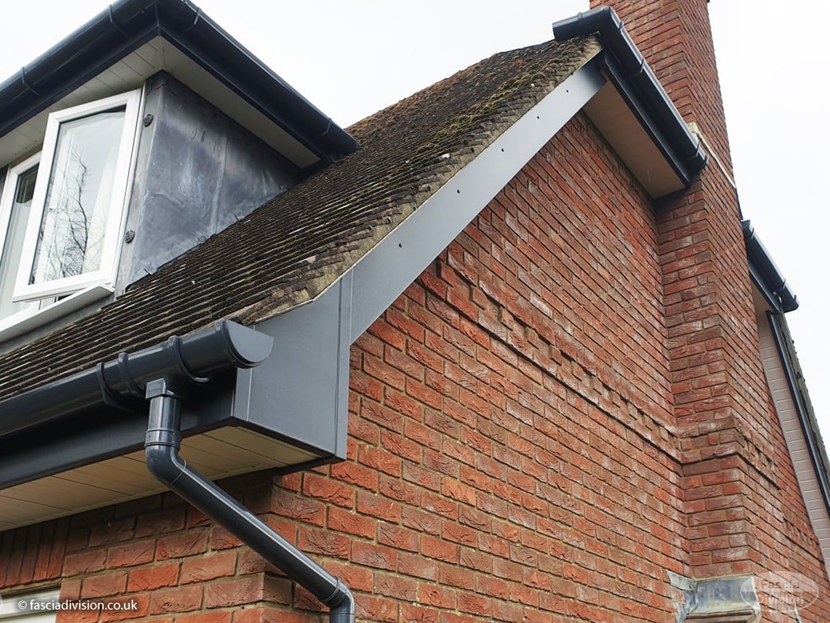 Gutter installation on UK home